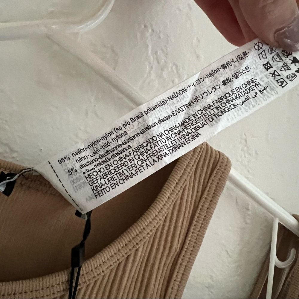 NWT Zara Ribbed Tan Cutout Tank Top Limitless Contour Collection - Picture 5 of 7